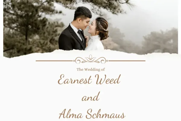 Earnest Weed and Alma Schmaus marriage